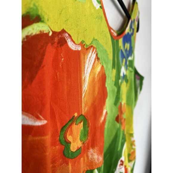 Jams World Janice Green Floral Midi Dress Valleyview Print Pockets Size Large - Picture 10 of 15